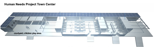 Architectural rendering of building